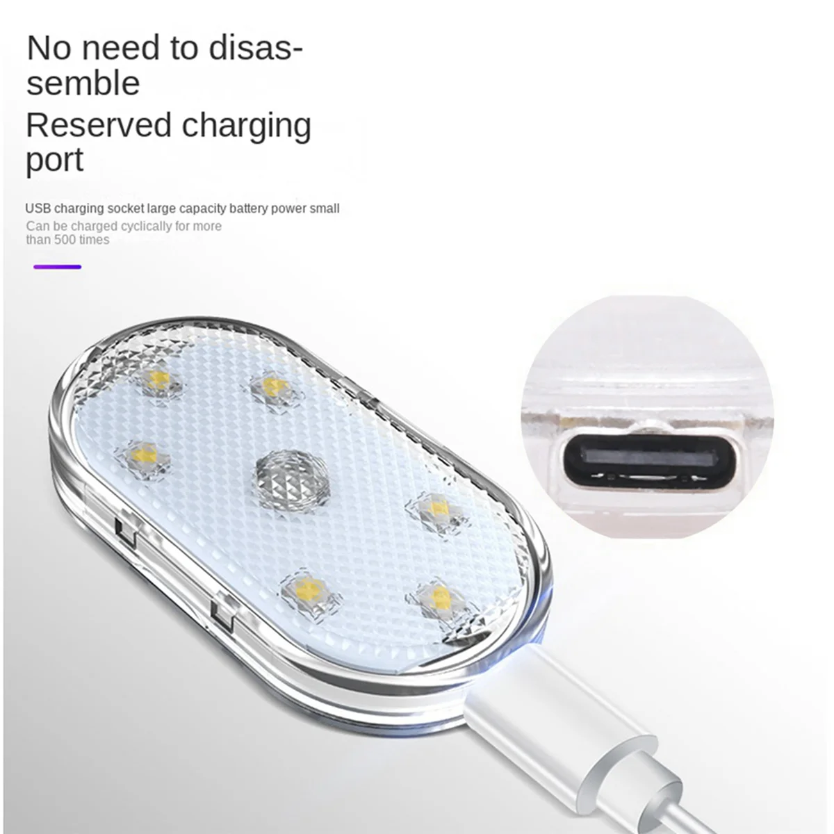 

Lasting Car Ambient Light Car Interior Touch Sensor USB Charging Lighting Car Reading Light LED Am
