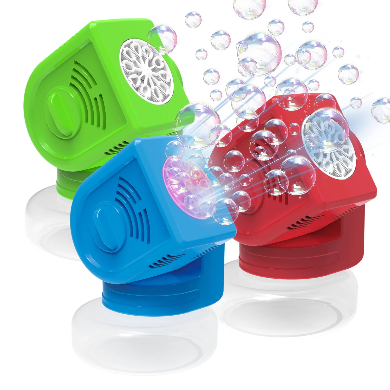 Machine à bulles d'éclairage au sol, jouet, machine à bulles à 10 trous, activité de plein air, interaction parent-enfant, sans batterie, eau à bulles