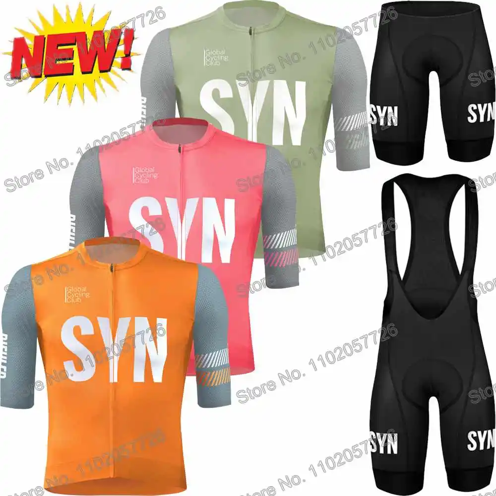 SYN 2024 Cycling Clothing Summer Cycling Jersey Men's Set Road Race Bike Shirt Suit Short Sleeve MTB Women Bicycle Bib Shorts