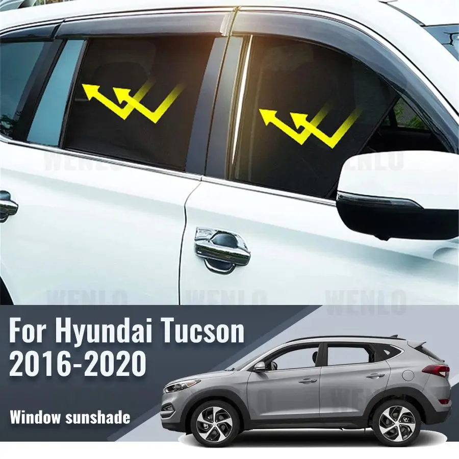 

For Hyundai Tucson TL 2016-2020 Magnetic Car Sunshade Visor Front Windshield Frame Curtain Rear Side Window Sun Shade Shield