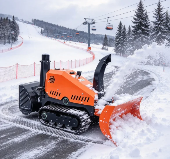 Advanced Multi Functional 16HP Diesel Remote Control for Residential and Hospital Snow Removal Crawler Snow Blower