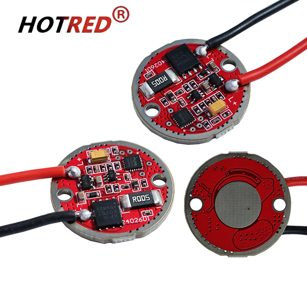 3-4.2V LED Diving Flashlight Driver Board DC3-3.7V 10A 23mm 1Mode 5Modes 1 Battery Constant Current For 40W50W XHP70 XHP90 Diode