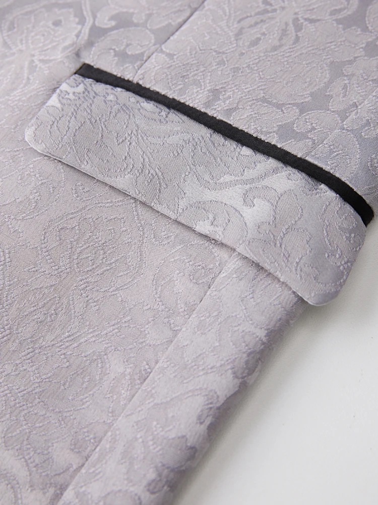 Moda única peça superior terno masculino jaqueta esportiva xale único botão fino ajuste manga comprida jaqueta tailcoat festa din