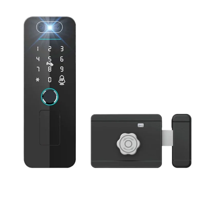 

Facial recognition fingerprint lock password lock wooden door modification password