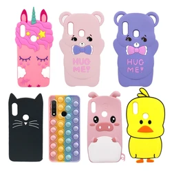 For Huawei P30 Lite Case Silicone 3D Cartoon Unicorn Bear Cat Piglet Soft Phone Case For Huawei P30 Pro P 30 Back Cover Nova 4E