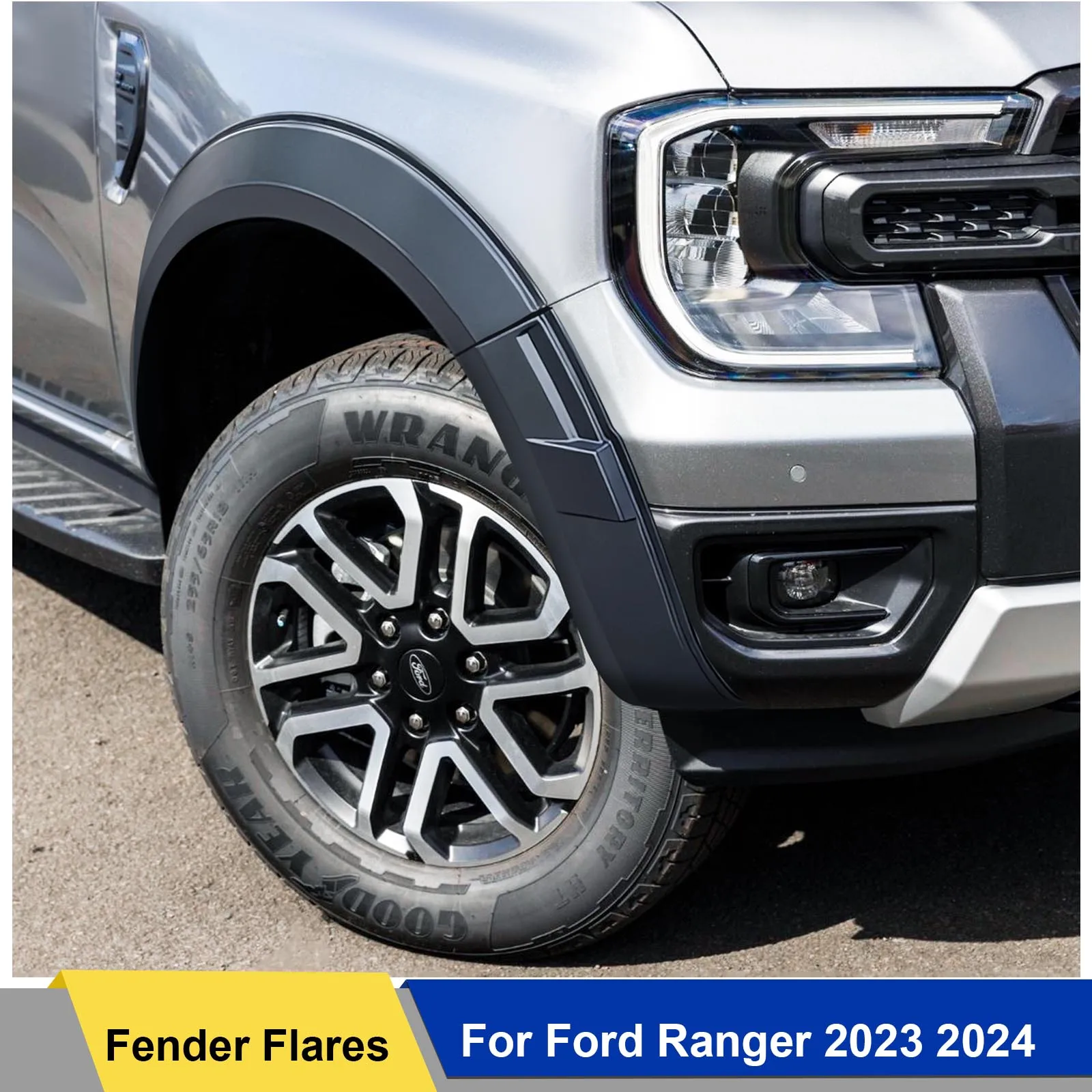 

Wheel Arch Style Guard Fender Flares For Ford Ranger 2023 2024 NEXT-GEN Sport Limited Mudguards For Double Cabin Car Accessories