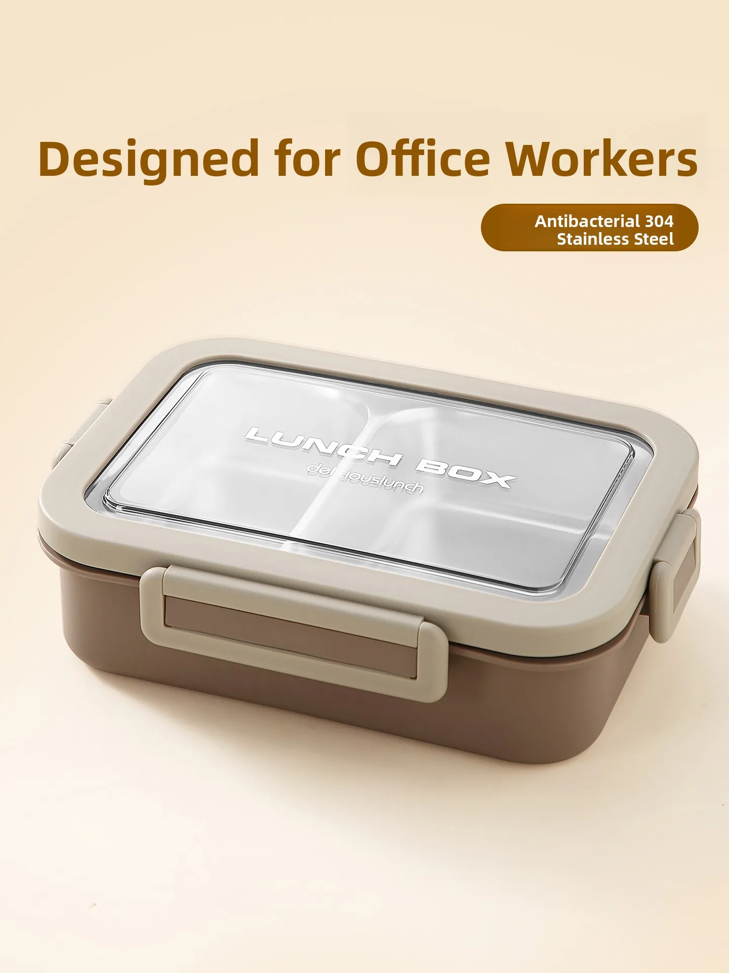 

Ланч-бокс из нержавеющей стали для микроволновой печи с приборами, большой емкости, для взрослых, бенто-бокс для офисных работников