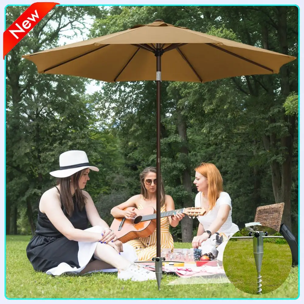 

Металлическая подставка для зонтов без крепления, портативное крепление для зонтов, сверхпрочный анкер для пляжа и песка, для зонтов и опор