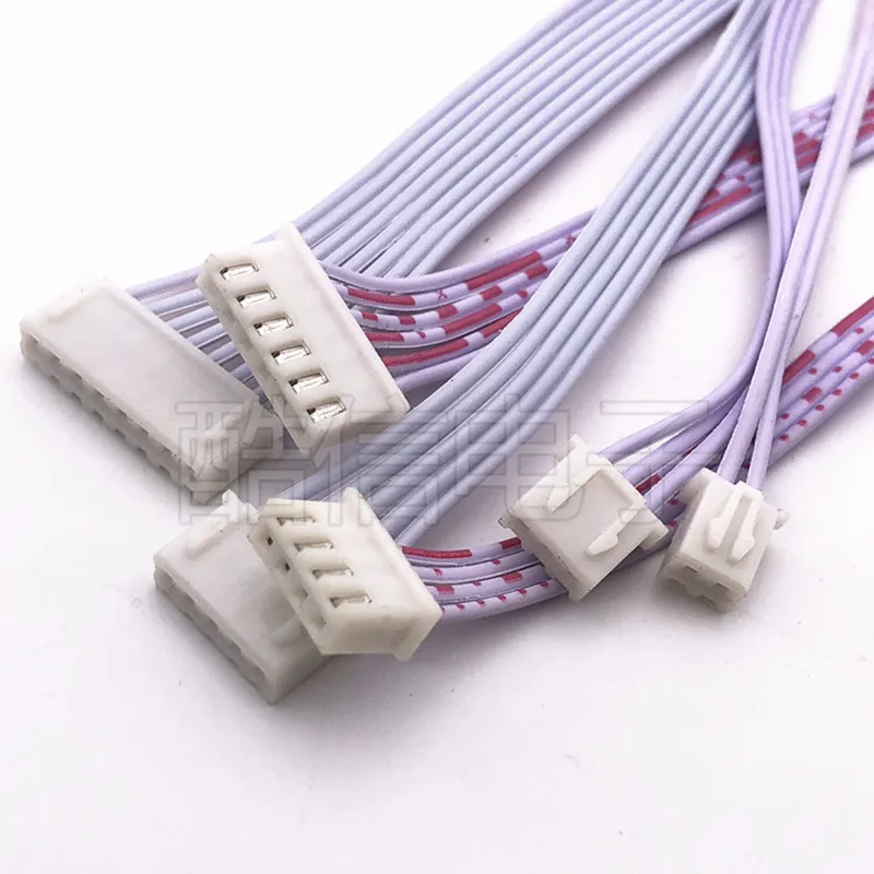 100 pcs XH2.54 2Pin 3Pin 4Pin 5Pin 6Pin  Connector leads  Heade 2.54 mm L: 200mm
