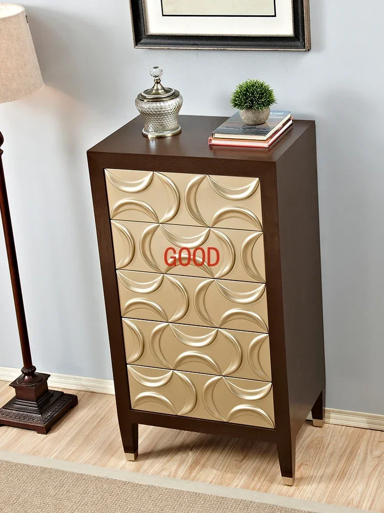 신고전주의 미국 거실 가슴 단단한 나무 입체 조각