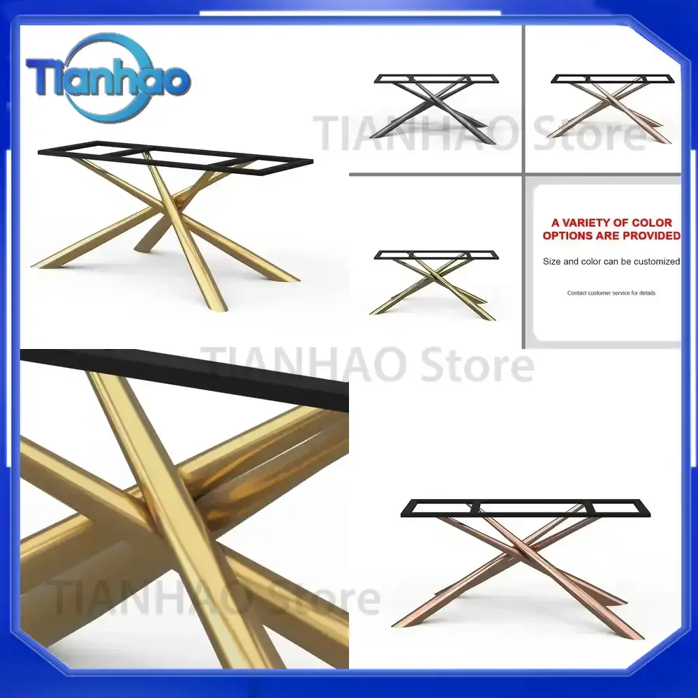 Modern 47 Clear Tempered Glass Coffee Table with Golden 4C Stainless Steel Base Rectangular Center Table for Living Room