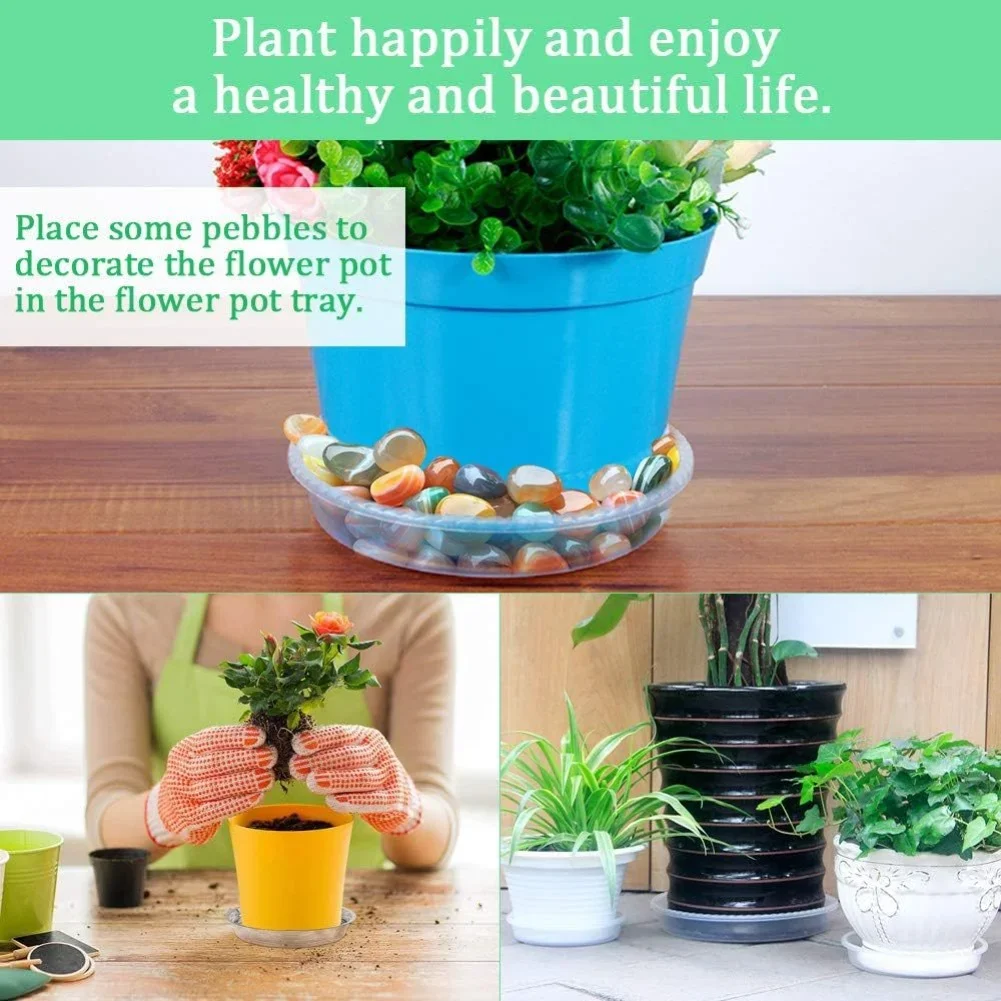 Balcony Gardening Plant Saucers Decorative Ball Flower Pot Tray Water Catcher Soil Catcher Stable Base Stackable Design