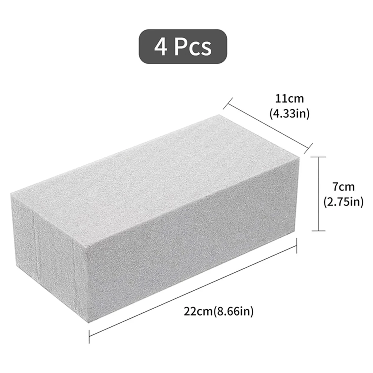 4Pcs Dry Floral Foam for Artificial Flowers Wet Floral Foam Bricks Grey Florist Blocks for Flower Arrangement