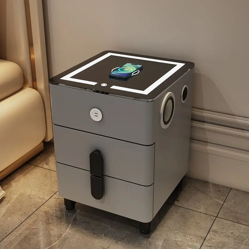 Dressing Table with Smart Wireless Charging Nordic Luxury Bedroom Multifunctional Makeup Table with Sound Cloud Mirror