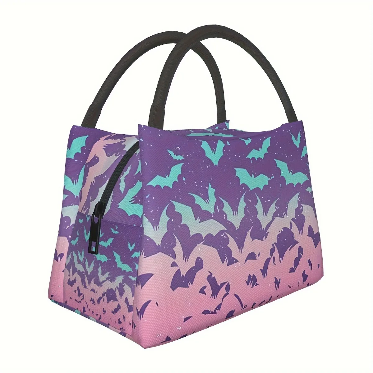 

One Pink Bat Pattern, Portable Reusable Cooler Bag, Insulated Lunch Bag, Essential For Camping Picnic Beach, Suitable For Home