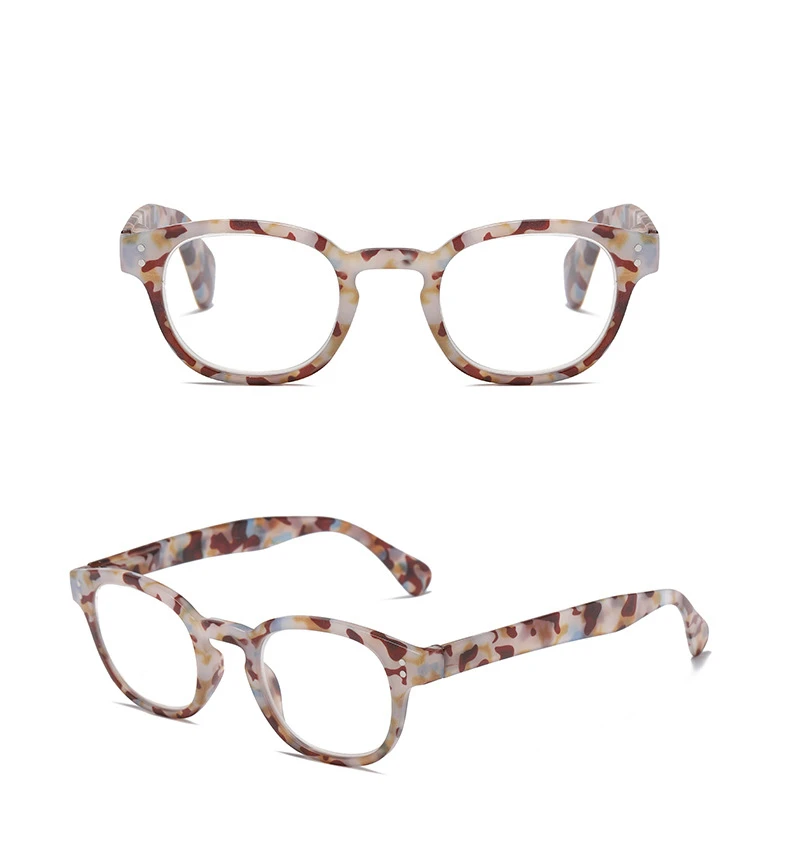 Neue Druck Rahmen Lesebrille Frauen Runde Presbyopie Brillen Computer Vision Dioptrien Brillen Reader Gläser – Detail 14