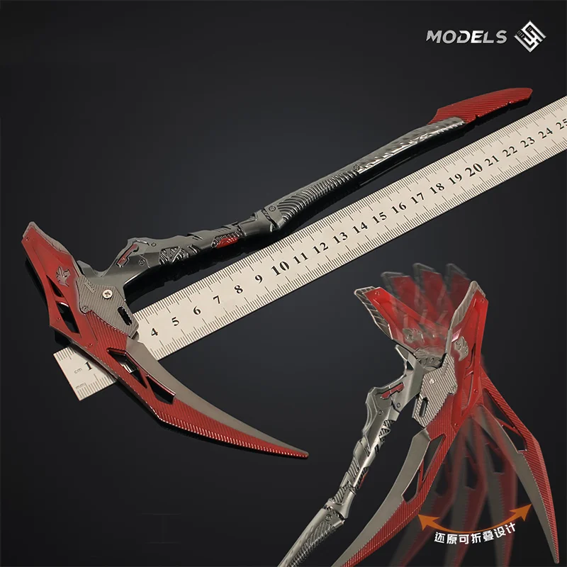 25cm arena breakout reaper foice modelo dobrável ornamento de metal faca brinquedo espada adereços decorações de mesa presentes coleções