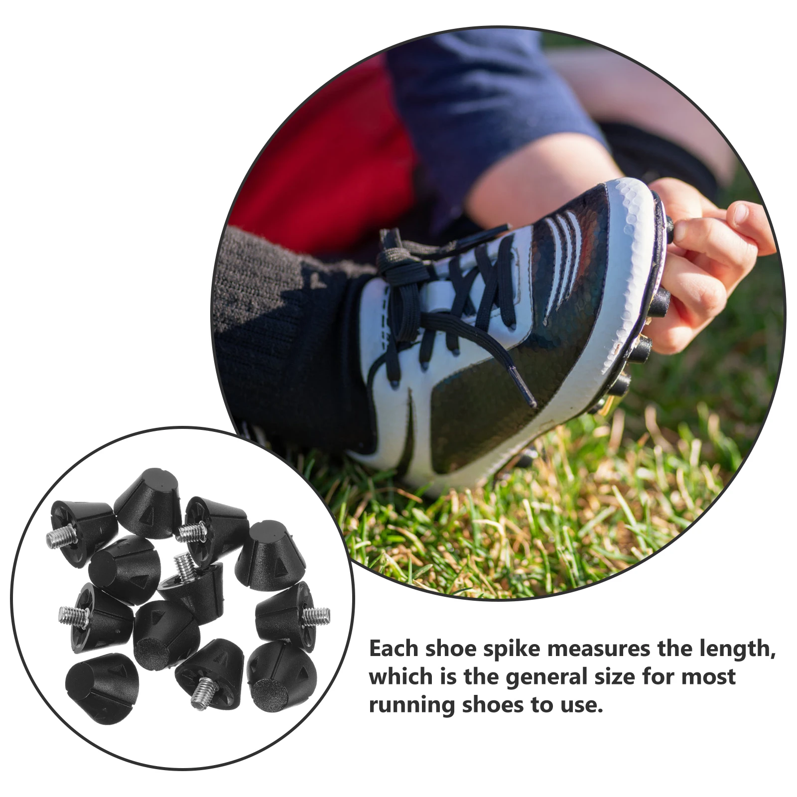 

12 Pcs Football Cleats Spikes TPU Plastic 10mm Lightweight Track Running Shoe Nails Sports Enthusiast Compatible Shoes