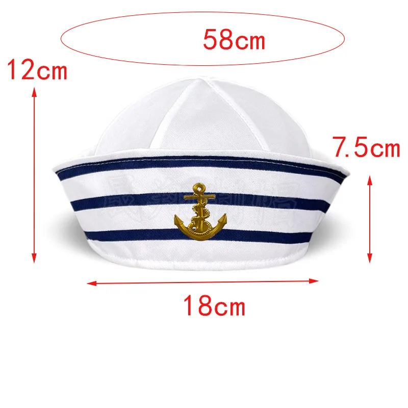 Blue White Striped Sailor Hat Domed Flap Nautical Brimless Hat Striped Navy Sailor Cosplay Hat Gorra Sin Visera Free Shipping