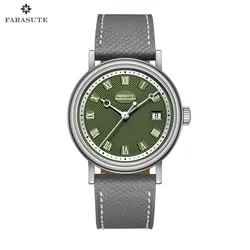 FARASUTE Casual Calendar Men Mechanical Wristwatch Sapphire Japan Movement Automatic Watch Stainless Steel Waterproof Men Watch