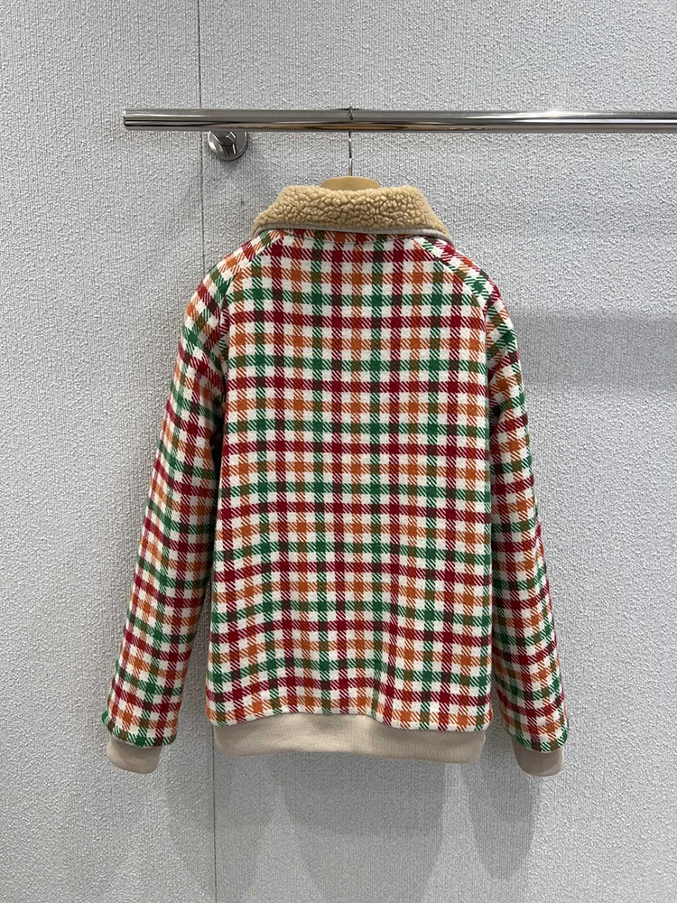 Frühlings- und Herbstmode lässige Baumwolljacke, Damen-Revers-Retro-Baumwolljacke mit lockerem Reißverschluss