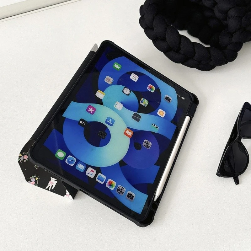 Lamb's Broken Flower for IPad Pro 11 12.9 Inch with Pencil Holder Case,For IPad Air 4/5th Generation 10.9 Inch Air 13 11 Mini 6