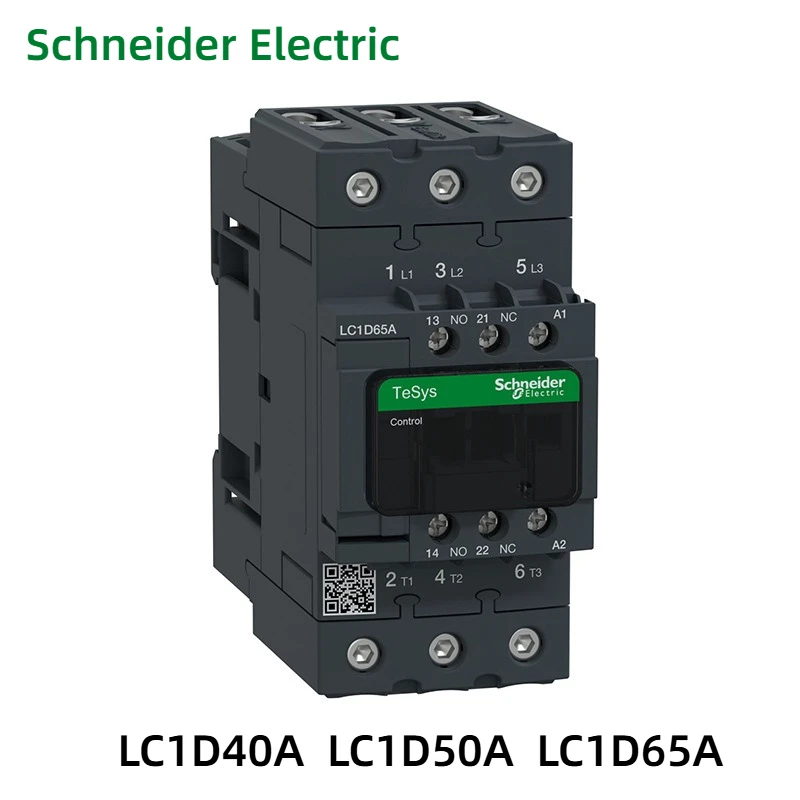 Schneider AC Three-Pole Contactor 3P Black Version LC1D40 LC1D50 LC1D65 B7C F7C Q7C M7C 24V-380V for Electrical Control Systems
