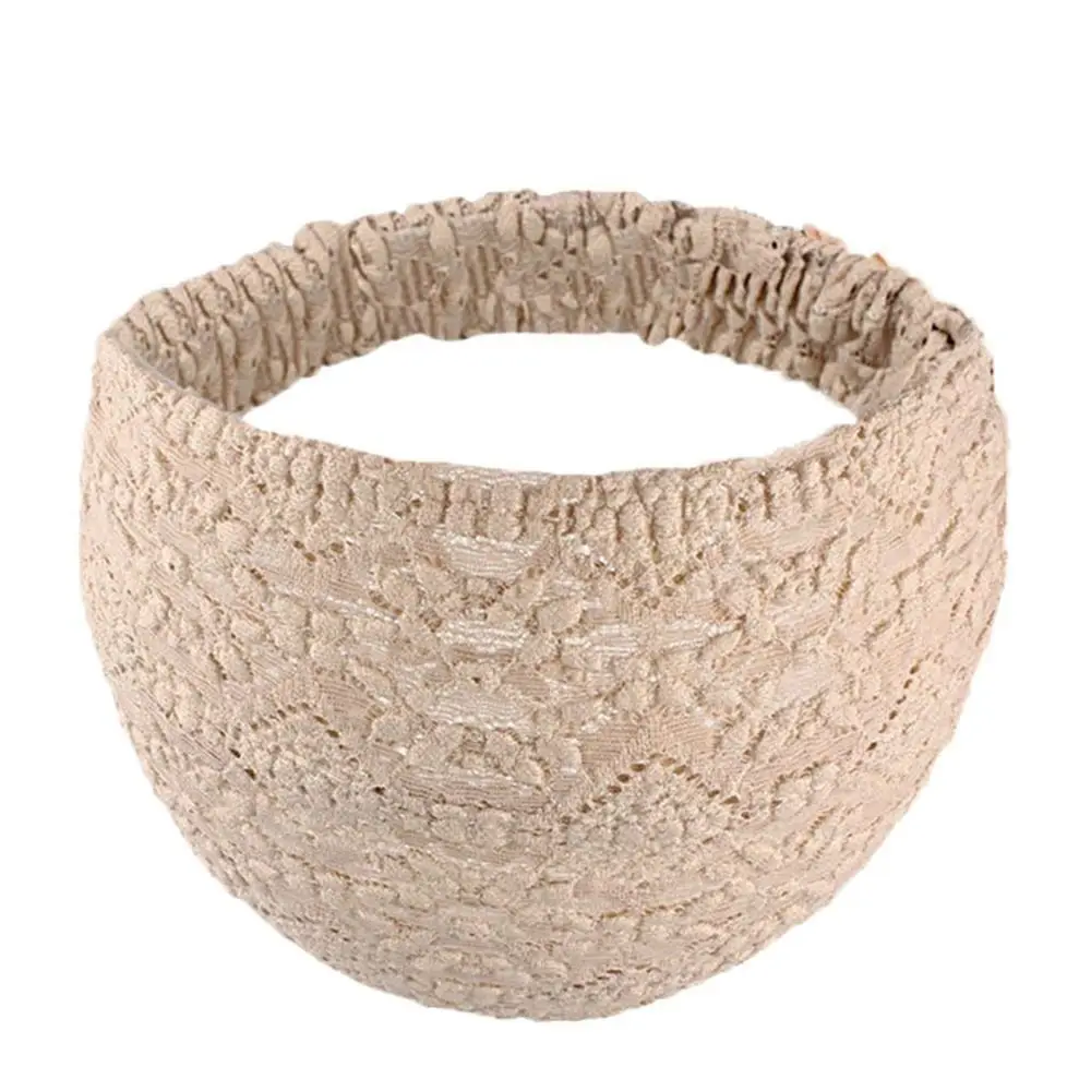 

Новая кружевная повязка на голову с ажурным цветочным узором, эластичная широкая повязка для волос для девочек