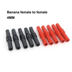 4 cm rot schwarz 1 Paar 2 Paar 4 mm Bananenbuchse auf Buchse Stecker Buchse Adapterverlängerung Isolierter Bananenstecker Koppler q1