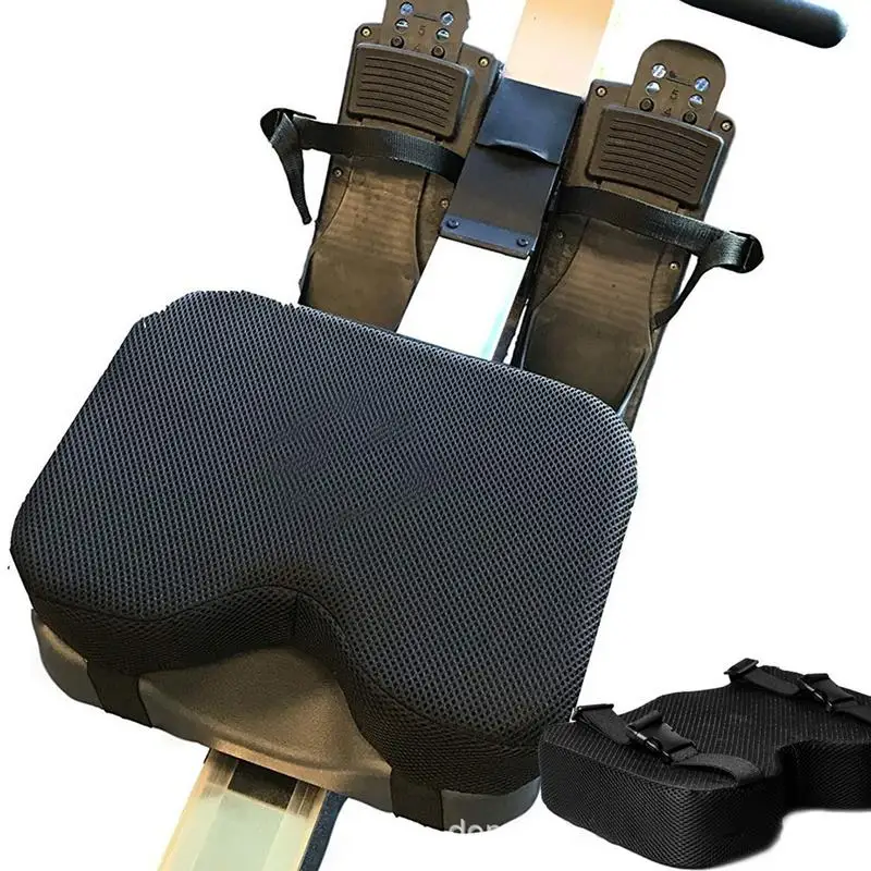 Non-slip Resistance Rowing Machine Seat Cushion Memory Foam Washable Cover Seat Cushion Rower Seat Pad With Straps