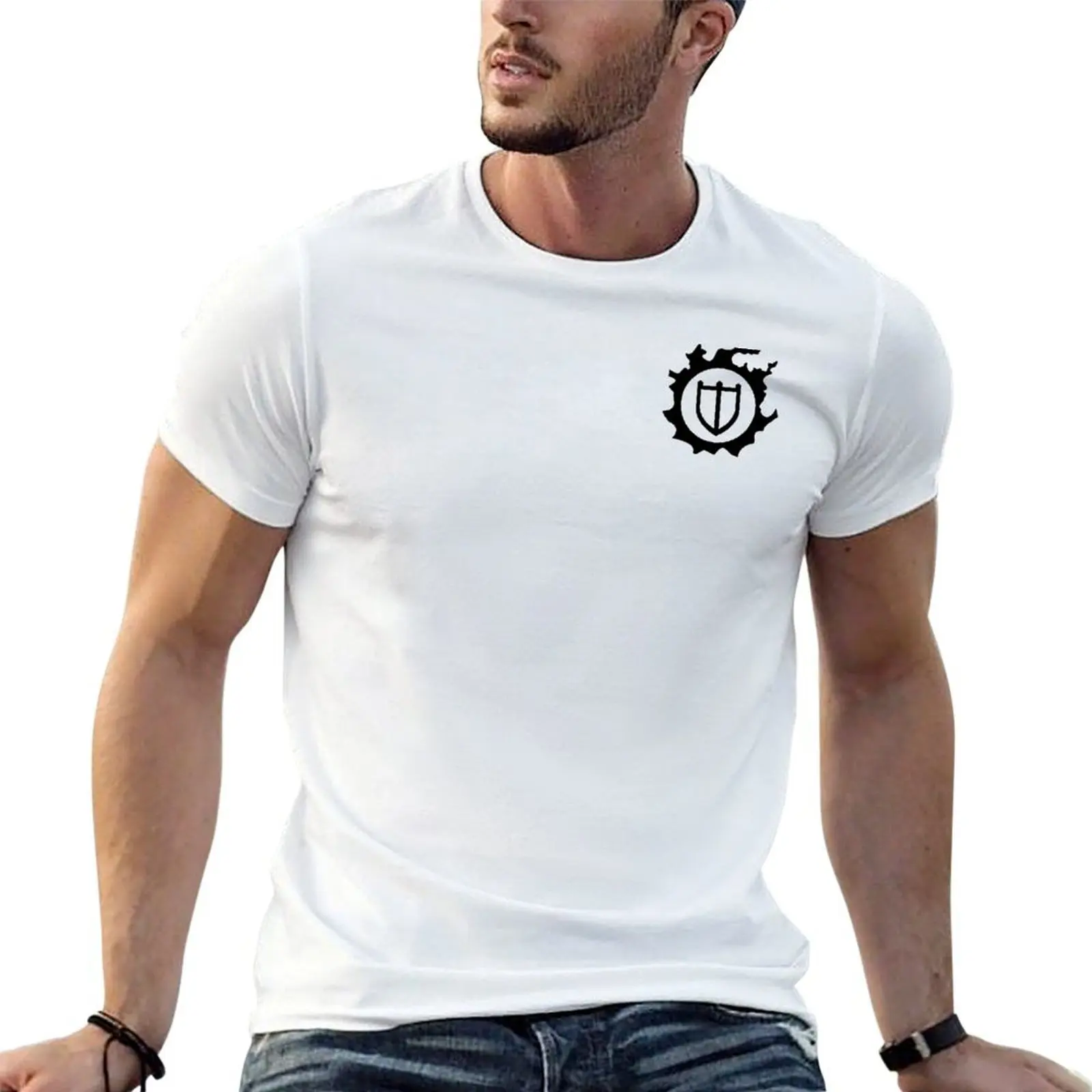 

FFXIV - Paladin Icon (Black) T-Shirt funny t shirts cotton t shirt man cotton T-Shirt