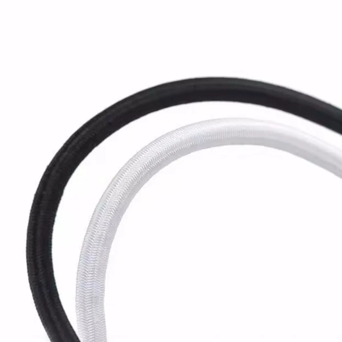 10M Black White Elastic Round Band DIY Rope Cord 4/5/6/7/8mm Thick Handicrafts Decoration Clothes Hat Supplies Accessories