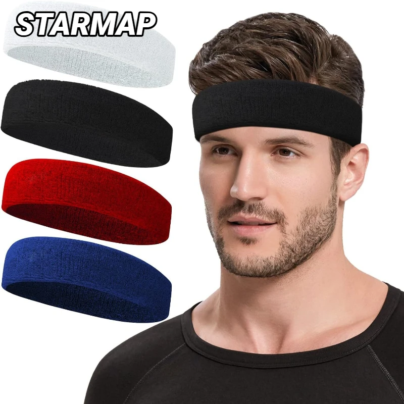 3Pcs Sweatproof Sports Headbands For Men Women Moisture-Wicking Sweatband Tennis Basketball Running Gym Workout Outdoor Yoga