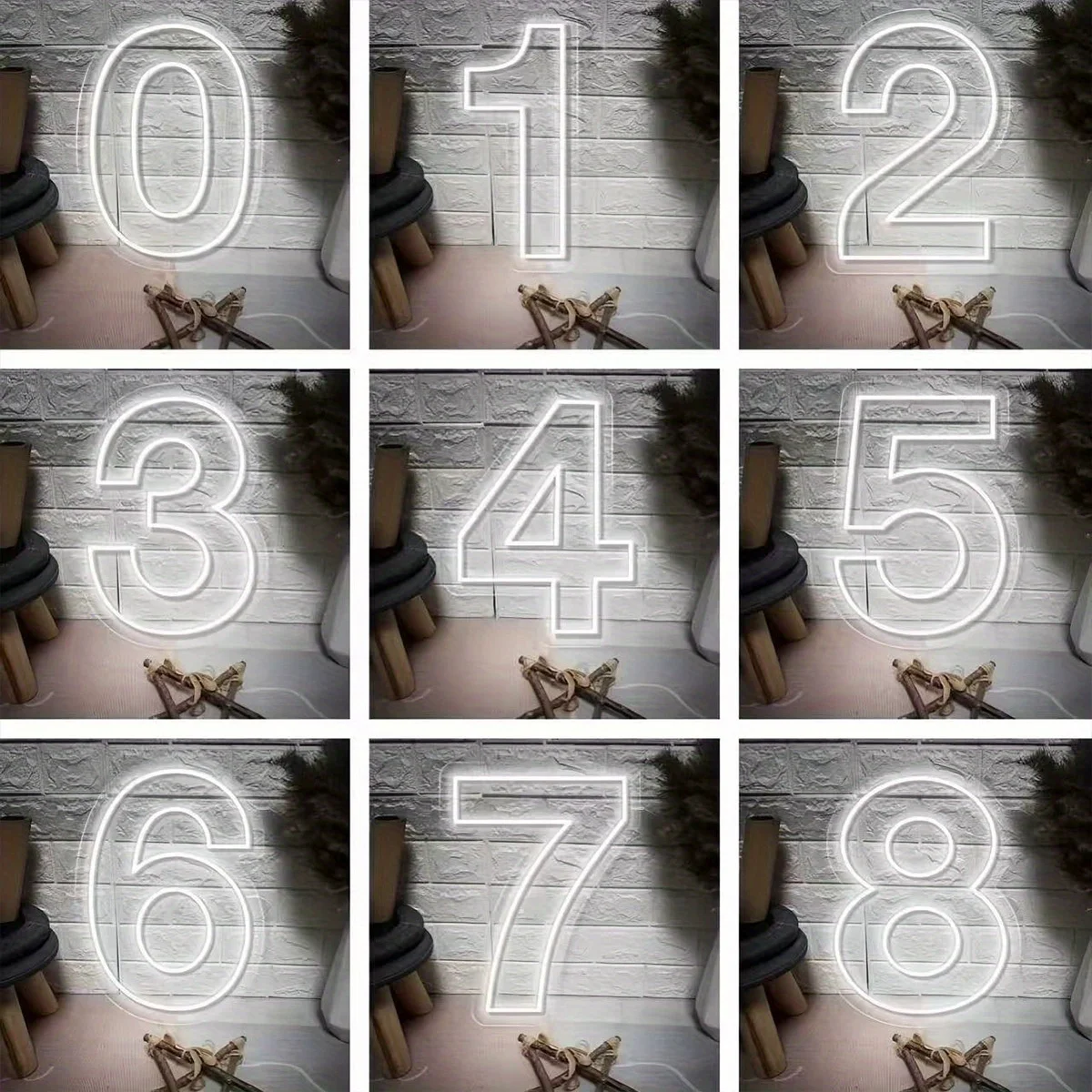 

Светодиодная неоновая вывеска с цифровым символом на годовщину/день рождения, питание от USB – Декор для дома, уникальный подарок на День святого Валентина, Рождество