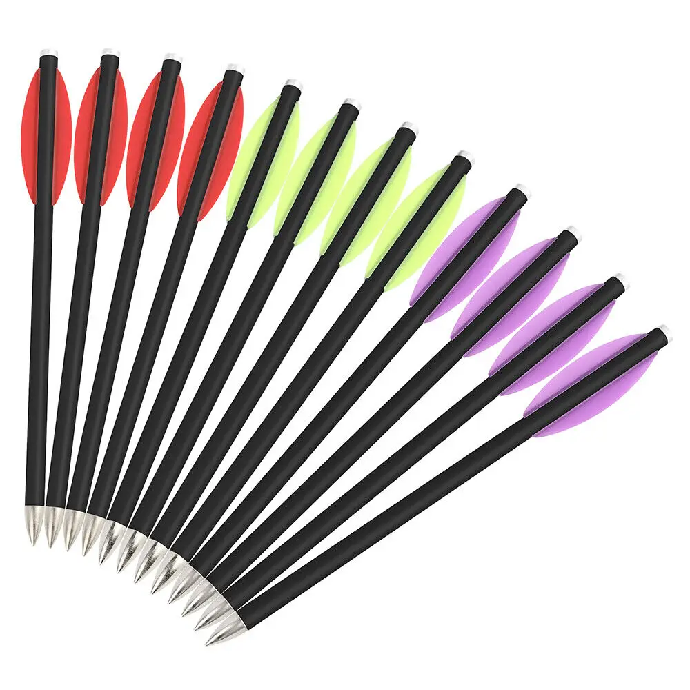

Archery OD 6mm 6.3" Crossbow Bolts Mixed Carbon Arrows 1.8" Rubber Vanes for Crossbow Hunting Shooting Practice Outdoor Sports