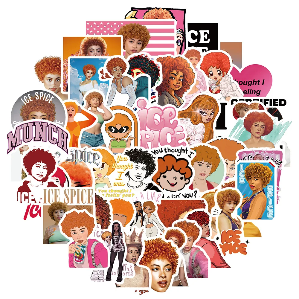 10/30/50Pcs Cartoon Oumei singer Ice Spice sticker For Suitcase Skateboard Laptop Luggage Phone Styling DIY Decal Pegatina