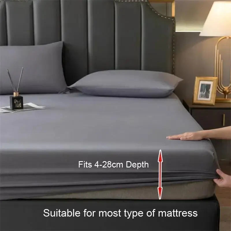 100% Waterproof Mattress Protector Cover Elastic Fitted Sheet Anti-slip Breathable Mattress Cover Multi Size 90/150/180/200cm