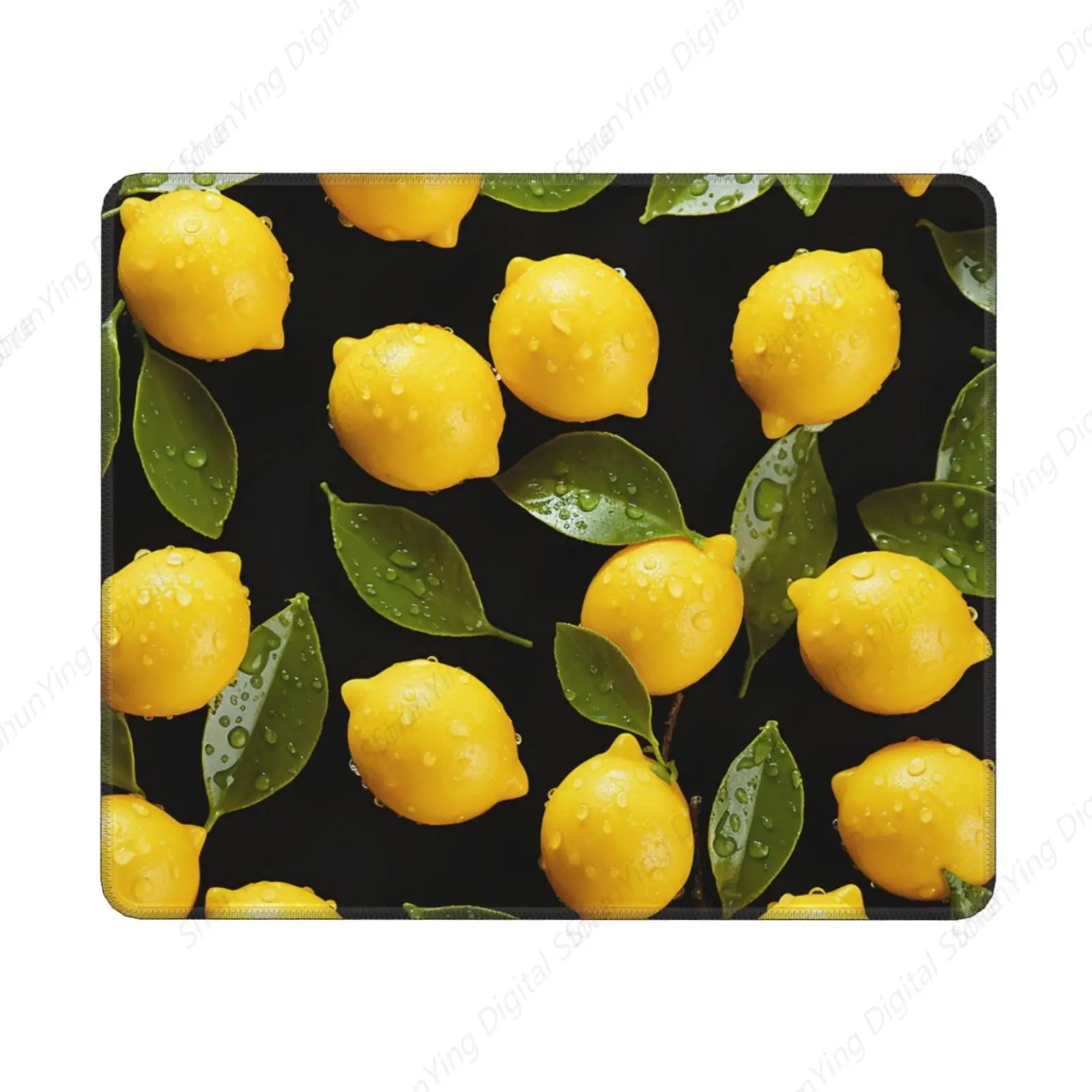 Mouse Pad Lemon Black Bottom Washable Anti Slip Rubber Mouse Pad For Men's And Women's Laptops Gaming Table Pads 18*22cm