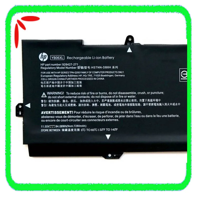 New YB06XL Battery for HP Spectre x360 15-ch0xx 15-CH010tx 15-CH032ng 15-CH034NG 15-ch075nr HSTNN-DB8H HSTNN-DB8V 926372-855