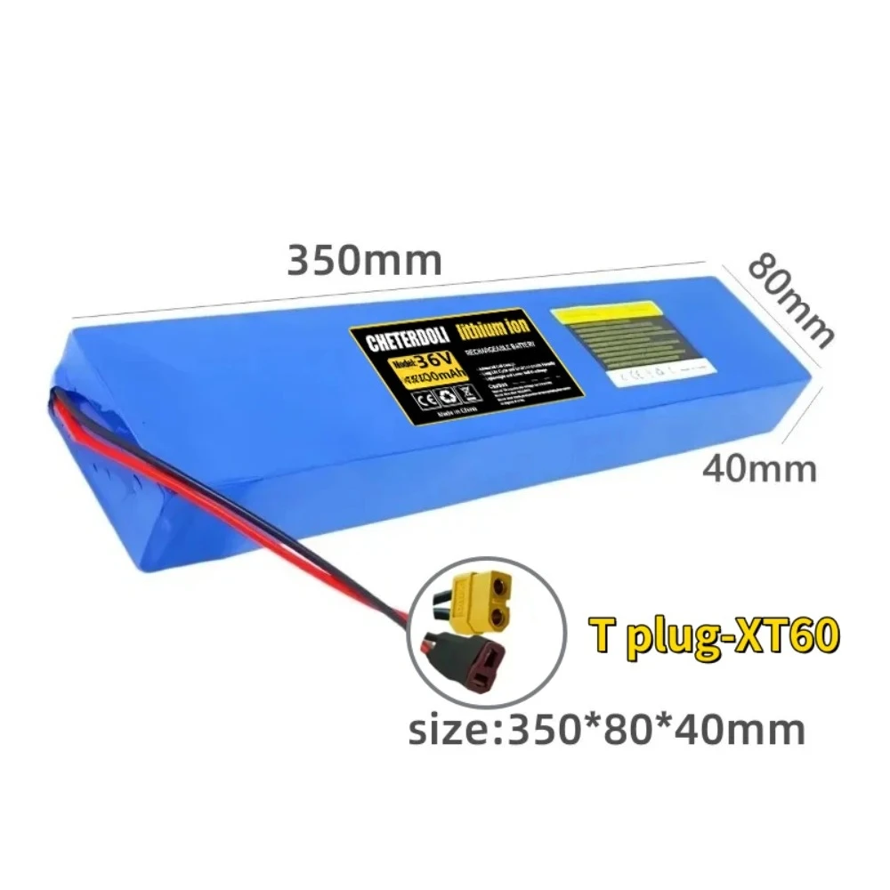 

Rechargeable 36V 10S4P 10Ah Lithium Battery for 42V Electric Scooter High Power with Built-in BMS Protection, Long Cycle Life