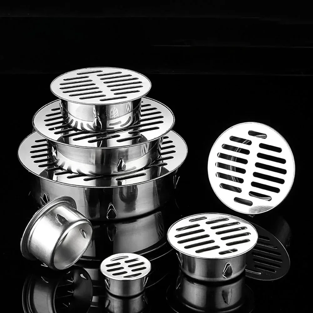 

Outdoor Balcony Floor Drains Anti-blocking Drainage Roof Cover Rain Pipe Cap Stainless Steel Rooftop Floor Drain 50-200mm