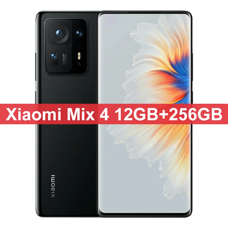 Chinese Version Xiaomi Mix 4 256GB/512GB Snapdragon 888+ 108MP+20MP Camera 6.67" AMOLED Screen 120W 4500mAh Battery