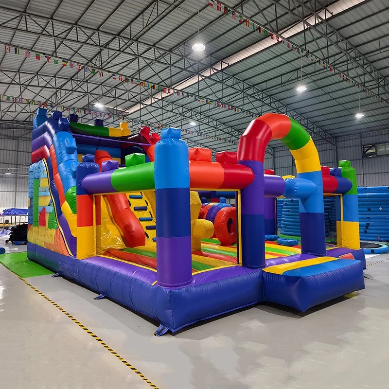 Inflatable Bouncer Building Double Slides Bouncy Inflatable Castle Bounce House Inflatable Slide With Blower Kids for Sale