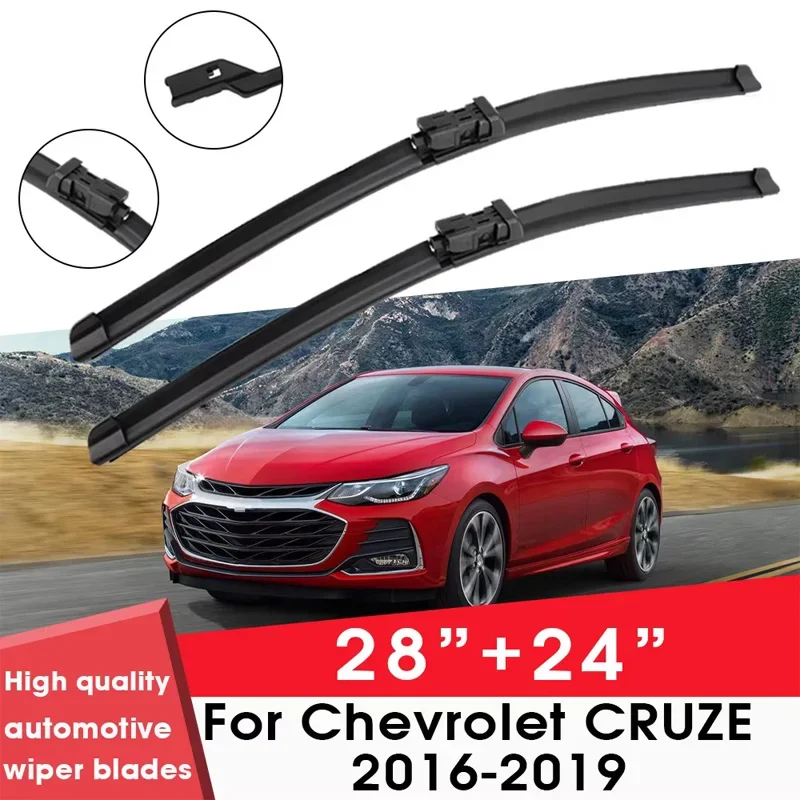 

Car Wiper Blade Blades For Chevrolet CRUZE 2016-2019 28"+ 24" Windshield Windscreen Clean Naturl Rubber Cars Wipers Accessories