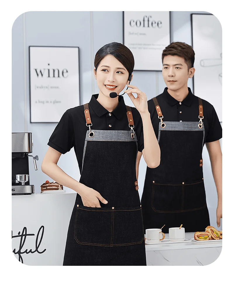 Customized your logo new fashion casual men and women Denim canvas apron