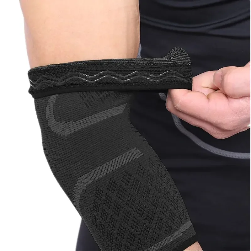 1 pezzo supporto per gomito elastico palestra Fitness Nylon Pad protettivo assorbe il sudore sport sicurezza gioco di pallacanestro manicotto del braccio gomito Brace