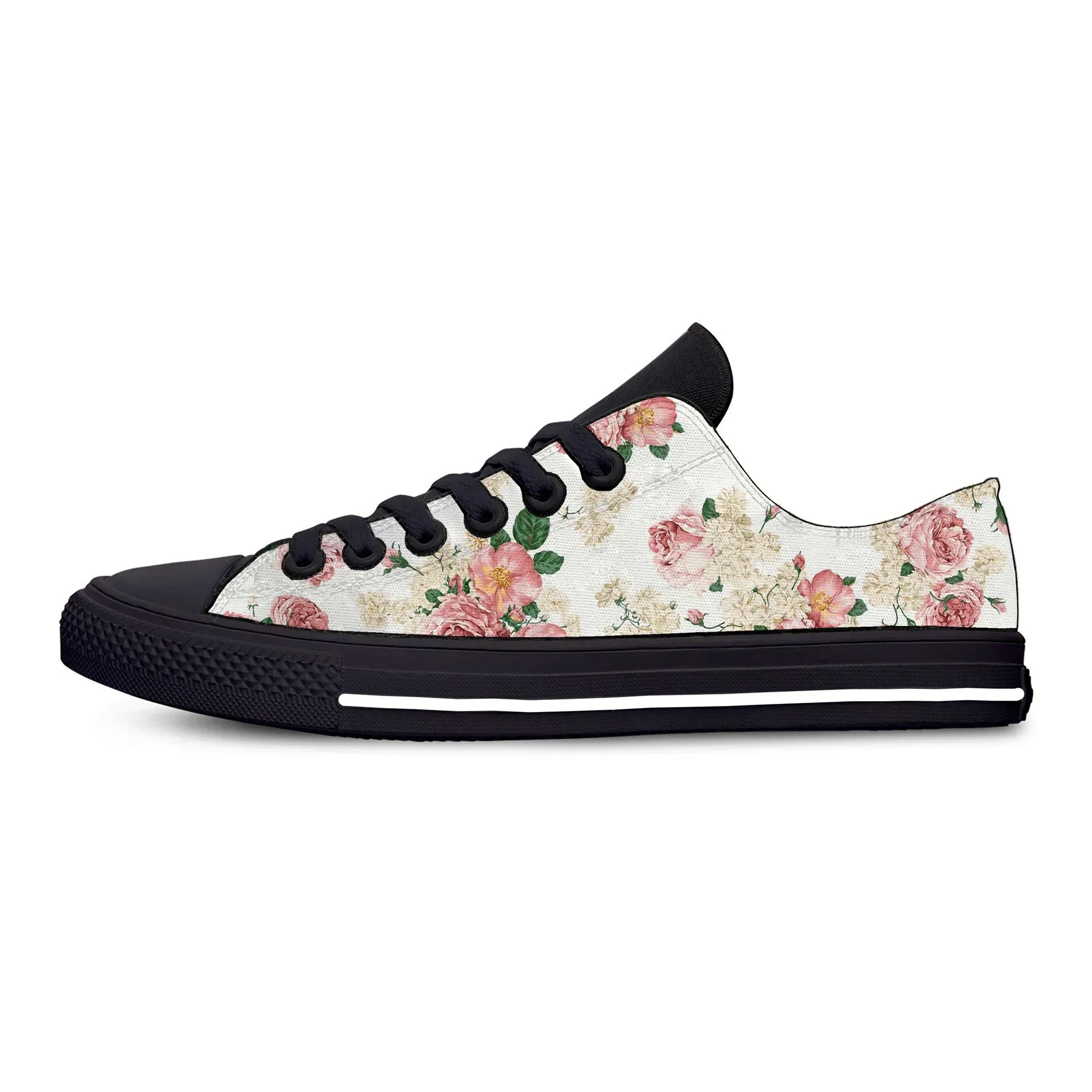 Hot Cool Summer Fashion 3D Low Top Man Woman Floral Classic Canvas Shoes High Quality Sneakers Latest Lightweight Board Shoes - view 4