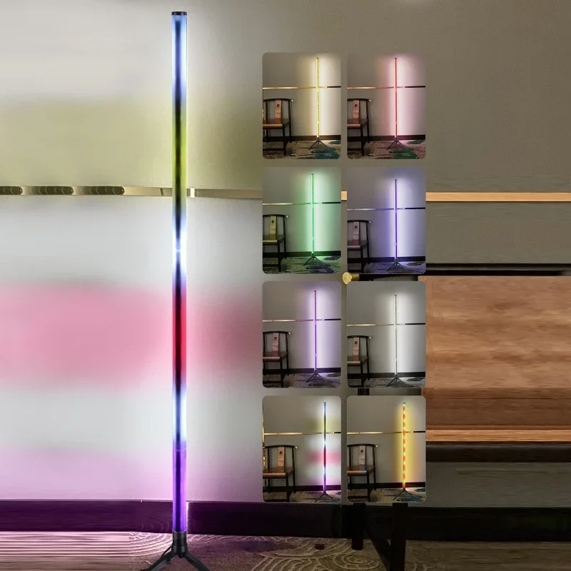 LED Stehleuchte Wohnzimmer RGB+WW+CW für Raumdekoration USB Netzteil Nordic Häuser Dekoration Lange Boden Stehleuchten