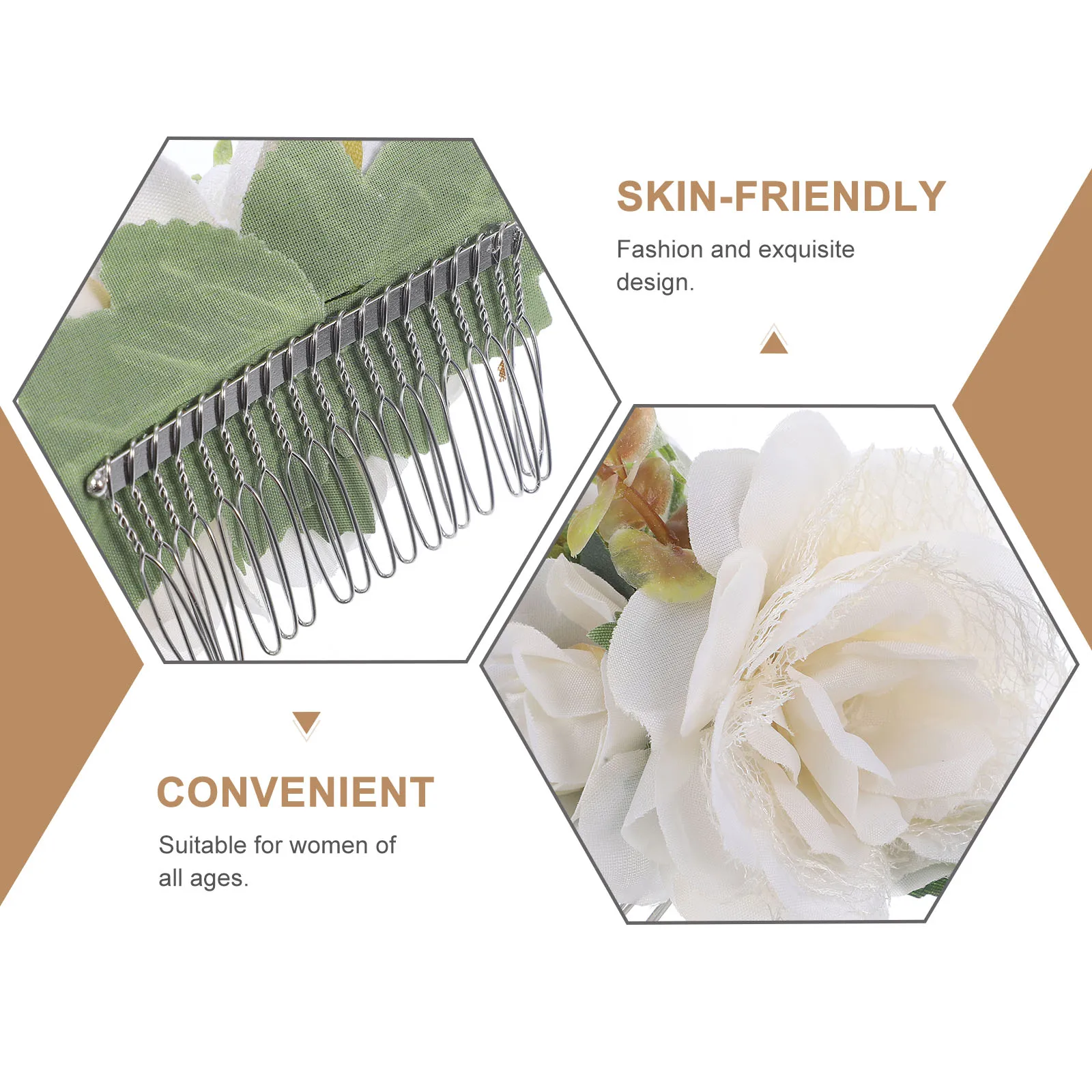 

Hair Comb Bridal Wedding Accessories Women Girls Elegant Hairpin Barrettes Decorative Headpieces Durable for Party