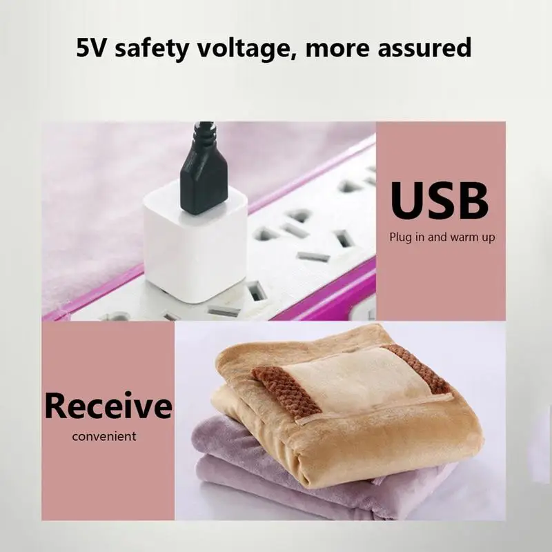 Heating Blanket USB Charging Heated Blanket Throw Safe Low Voltage Winter Heating Warm Blanket Super Cozy For Couch Sofa Home